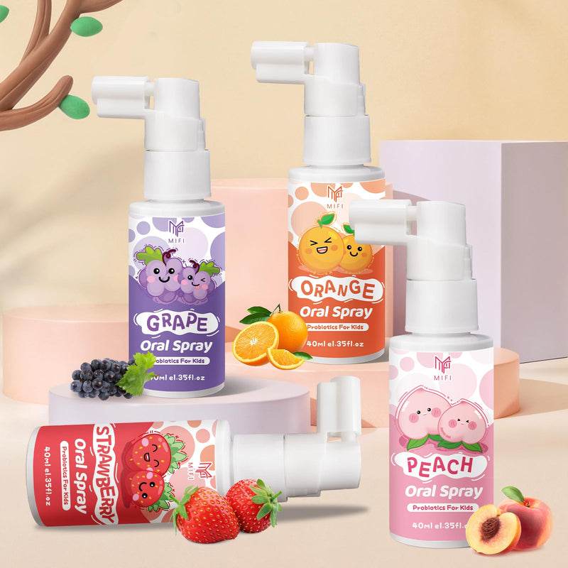 Kids Oral Spray - Probiotic Fruit Flavored Toothpaste Helper for Toddlers, Daily Fresh Breath, Gentle Oral Care Spray for Children (2Pack, Grape) 1.35 Fl Oz (Pack of 2)