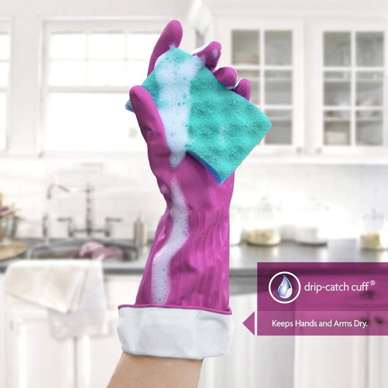 [Australia] - Playtex Living Reuseable Rubber Cleaning Gloves (Large, 2 Pairs), Premium Protection Reusable Household Gloves 