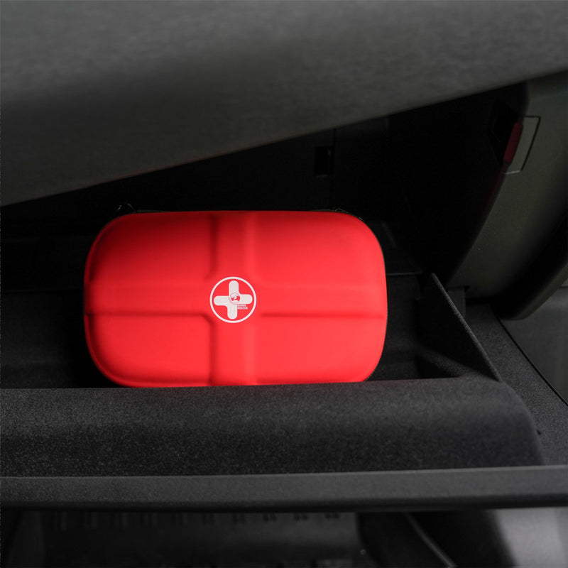 [Australia] - RHINO RESCUE First Aid Kit, HSA/FSA Eligible, Waterproof Portable Emergency Medical Kit for Travel, Home, Car, College Dorm, Camping, Hiking, Backpacking (Red) Red 