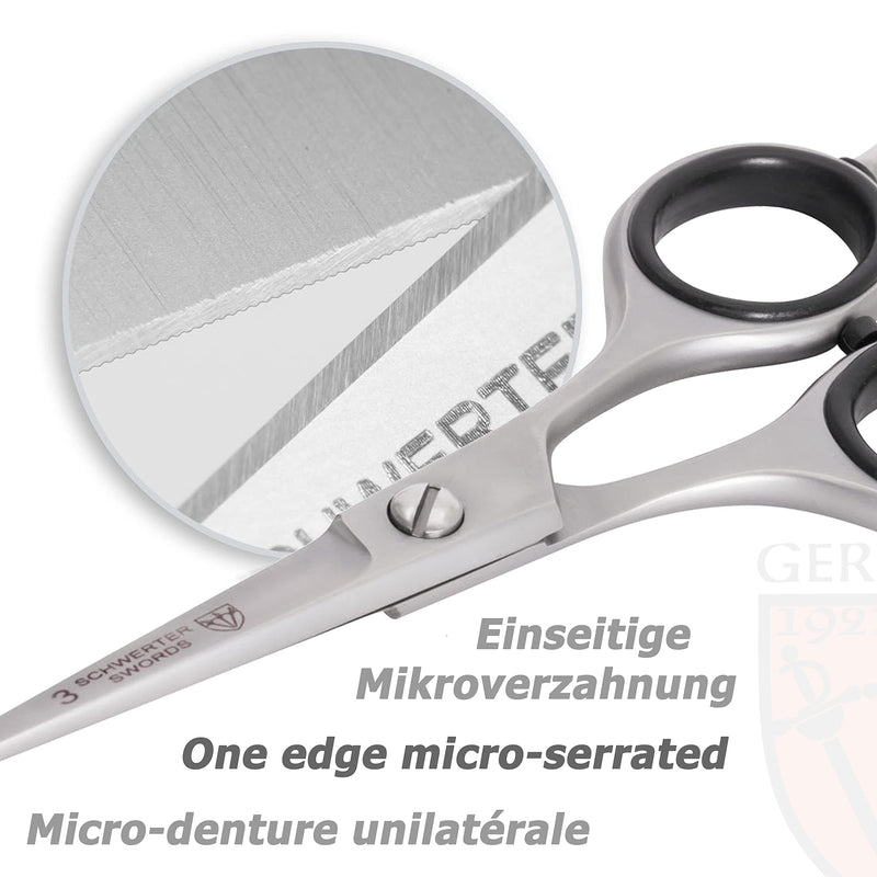 [Australia] - THREE SWORDS-Rustproof professional beard scissors hair scissors in a case 