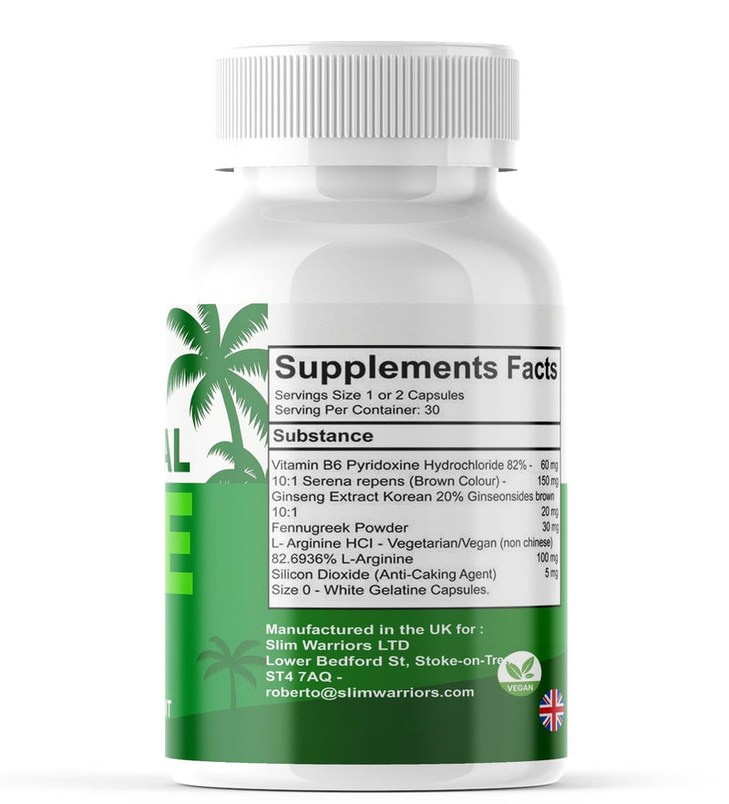 Tropical Rise Supports Male Vitality & Performance - Enhancement Capsules for Advanced Male Performance/All Natural / 60 Capsules