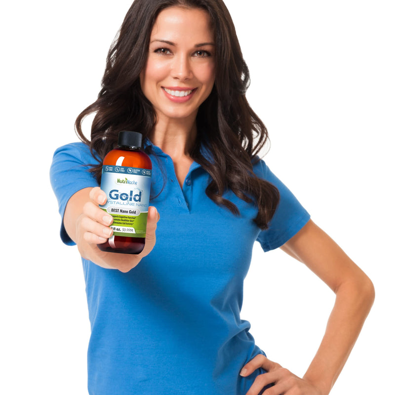 [Australia] - Colloidal Gold Liquid Organic Supplement by Nutrinoche - 100% Pure Nano Gold Mineral - Supports Mental Clarity, Focus & Relaxation - 8 oz Bottle - Vegan, Gluten-Free - Crystalline - 30 ppm 8 Fl Oz (Pack of 1) 