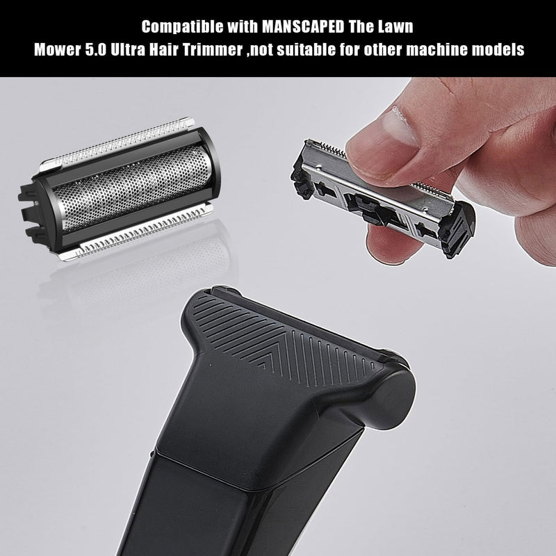 [Australia] - Replacement Foil Blade Compatible with MANSCAPED The Lawn Mower 5.0 Ultra Hair Trimmer,Stainless Steel Groin Hair Foil Shaver Head for Close Body Hair Grooming,2 Pack Black-1 