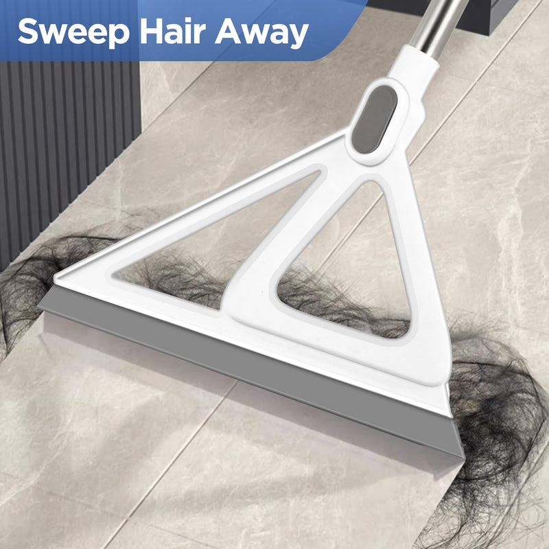 [Australia] - Multifunction Magic Broom, Squeegee Broom for Floor, Rubber Broom, Silicone Broom for Floor Cleaning, Magic Broom Sweeper for Living Room, Kitchen, Bathroom-Easy Dry The Glass (Grey, 54 INCH) 