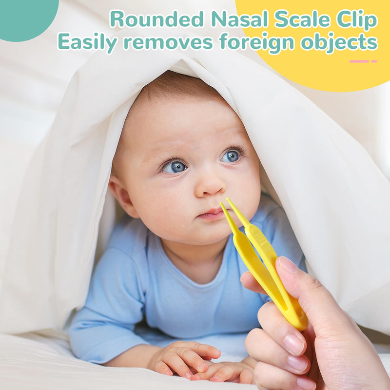 Nasal Aspirator for Baby, Nose Sucker for Baby, Cleanable and Reusable, BPA-Free Silicone, with 2 Silicone Tips, A Clip, and Organizer