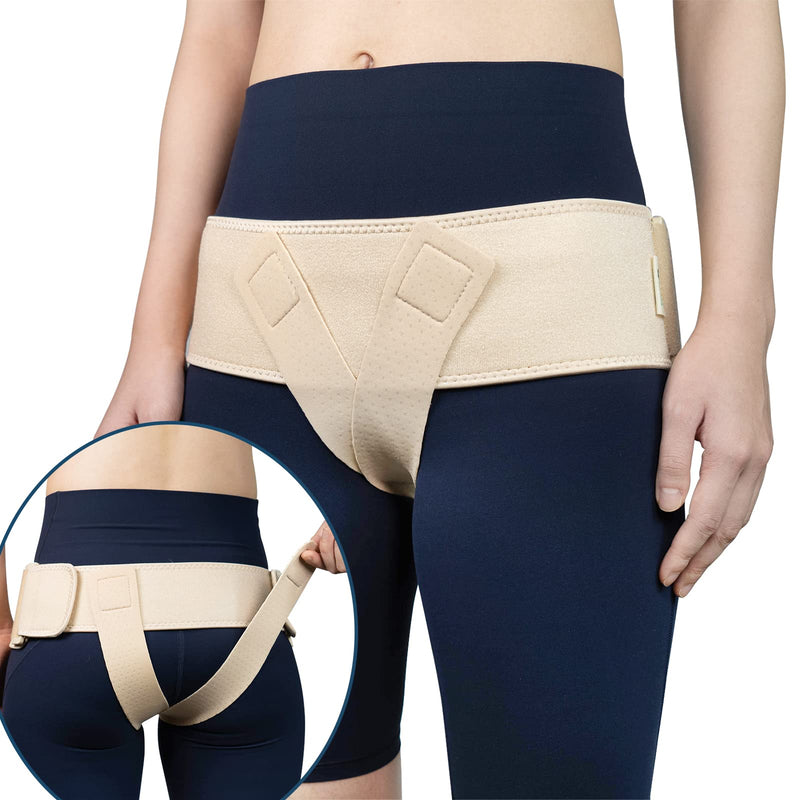 V-Sling Pelvic Support Belt for Prolapse, Pregnancy SPD, Vulvar Varicosities, LCS, Pelvic Floor, Organ Prolapse Support Relieve Tilted or Twisted Pelvis Girdle Pain (Beige Small)