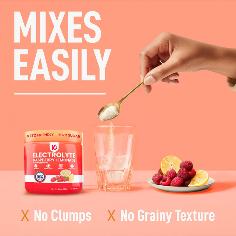 [Australia] - Keppi Keto Electrolytes Powder No Sugar | Zero Carbs | Made in USA | Advanced Hydration, Performance & Recovery | Delicious Raspberry Lemonade Flavor | Mixes Easily No Clumps 50 Servings (Pack of 1) 