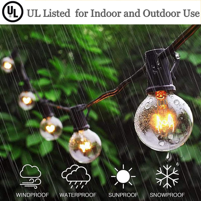 [Australia] - GOOTHY Clear Globe G40 Screw Base Light Bulbs Replacement 1.5-Inch, E12 Base, 25 Pack 25 Count (Pack of 1) Clear Bulb 