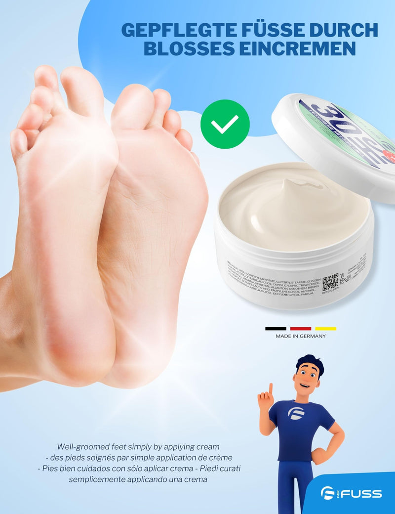 [Australia] - Mr. Fuss 30HS Cracked Ointment Feet Callus Removal with 30% Urea - Urea Cream for Dry Skin - Foot Repair Ointment Additionally with Propolis and Evening Primrose Oil - 200 ml 200 ml (Pack of 1) 