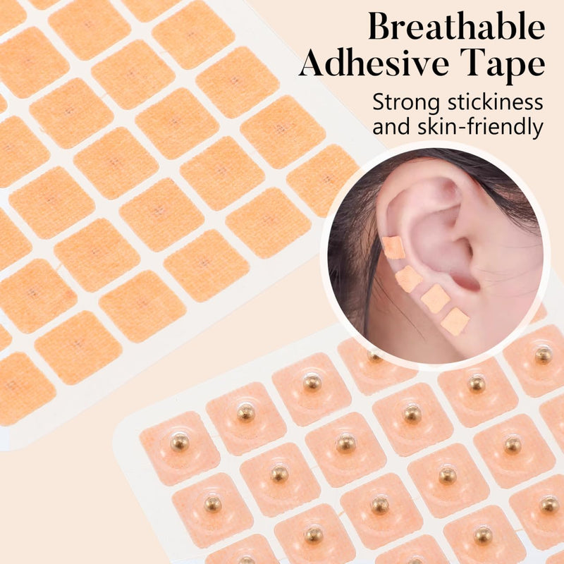 [Australia] - Healifty 600 Count Ear Seeds Stainless Steel Magnetic Ear Seeds Acupuncture Stickers Way to Solve Headache Back Pain Stress 