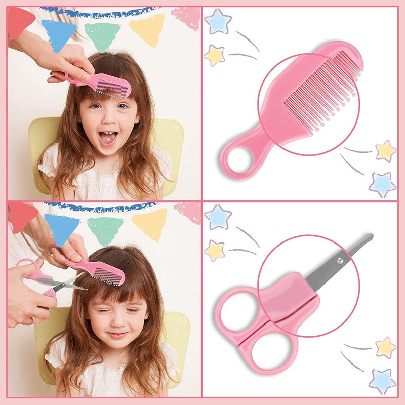 [Australia] - Baby Nail File-38 Pc Pink, Healthcare Grooming Kit Pink 38 in 1 Kit 