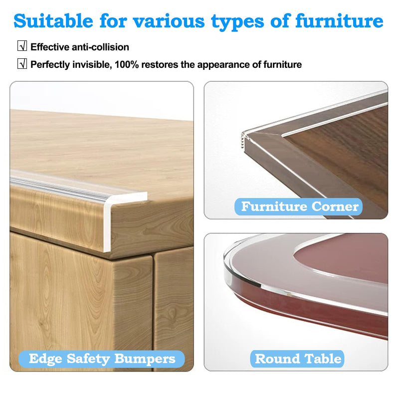 [Australia] - 13.12 FT Edge Corner Protector Baby Proofing,Soft Clear Furniture Table Corner Guard & Edge Safety Cabinet Door Bumper,Crib Bumpers,Wall Protector(Width 2 inÔºåThickness 0.08 in) 2in x 13.12FT 