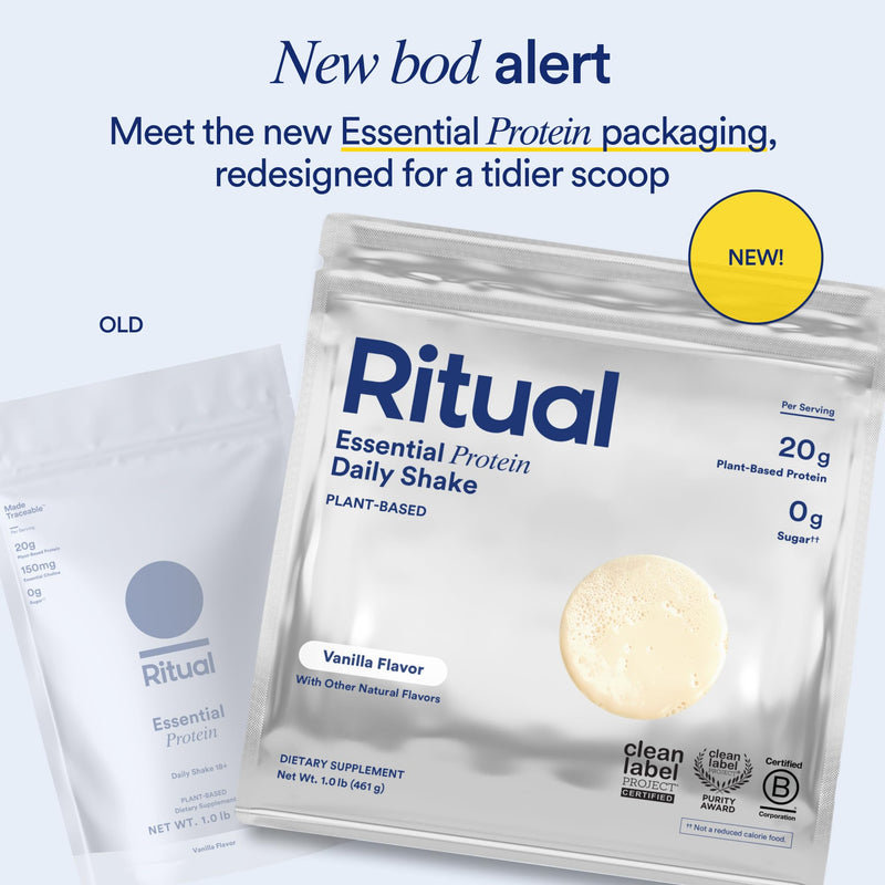 [Australia] - Ritual Vegan Protein Powder with BCAA: 20g Organic Pea Planted-Based Protein from Regenerative Farms in USA, Complete Amino Acid Profile, Gluten Free, Sugar Free, Dairy Free, Vanilla, 1 Lbs 