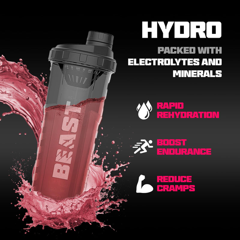 Beast Hydro Electrolytes Powder 60 Servings Keto Electrolyte Drinks for Hydration - Sugar Free with Potassium, Magnesium & More - 360g Beastberry