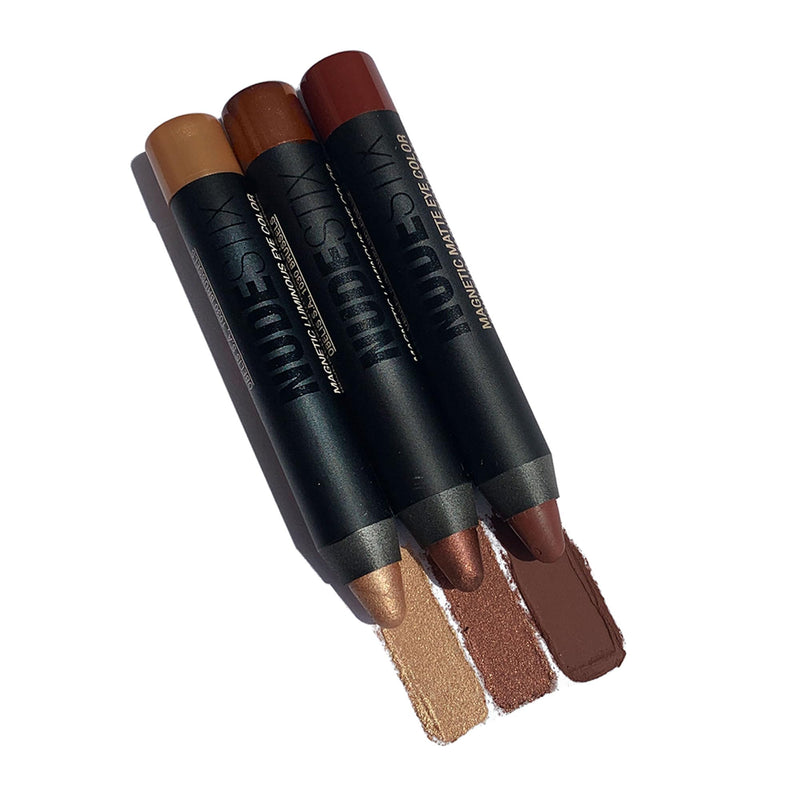 [Australia] - Nudestix Mini Nude Metallic Berry Eye Kit – 3-Piece Cream Eyeshadow & Eyeliner Pencil Set for Long-Wear Color | Rich Berry Tones with Metallic Finish 