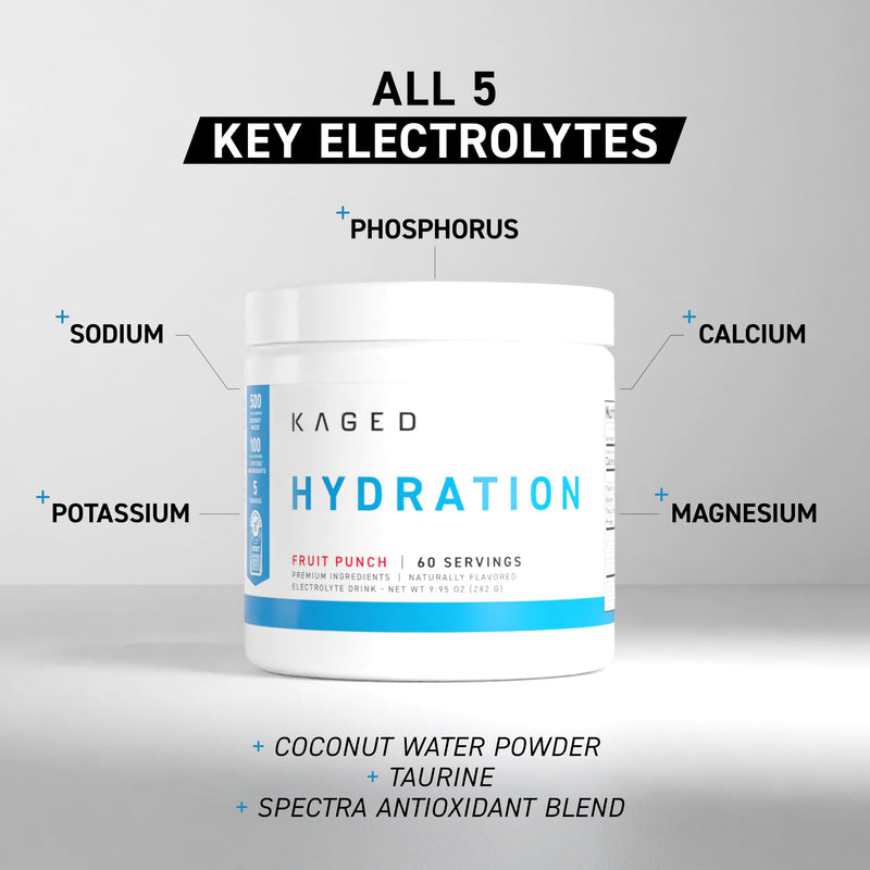 [Australia] - Kaged Hydration Electrolytes Powder | Glacier Grape | Hydra-Charge Sports Drink Mix | Pre, Post, Intra Workout | Low Carb, Vegan, Gluten Free | Supplements for Men & Women | 60 Servings 
