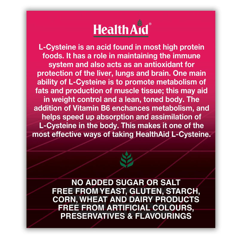 HealthAid L-Cysteine 550mg - 30 Tablets (Pack of 2) 30 count (Pack of 2)