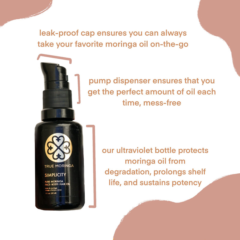 True Moringa Oil for Face, Body & Hair - 100% Pure Cold-Pressed Oil - Unrefined, Anti-aging, Reduce Wrinkles, Brightening Skin Tone, Minimize Age Spots - Vegan & Non-GMO (Peppermint, 30 ml) Peppermint 1 Fl Oz (Pack of 1)