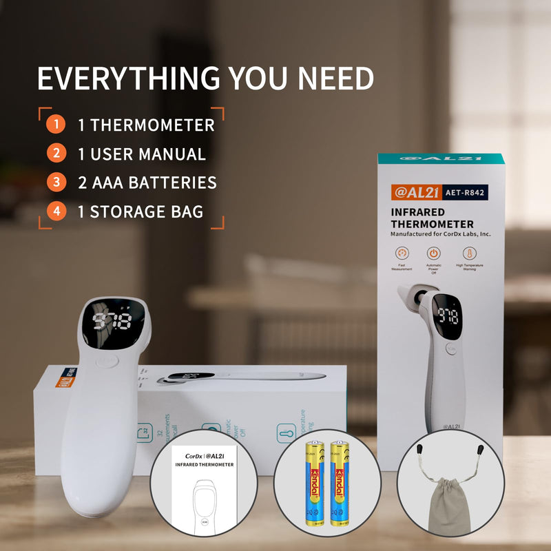 [Australia] - Dual Mode Thermometer for Adults, Kids, and Babies ‚Äì Infrared Digital Forehead and Ear Thermometer, No Touch with Fever Alarm and Fast Results 
