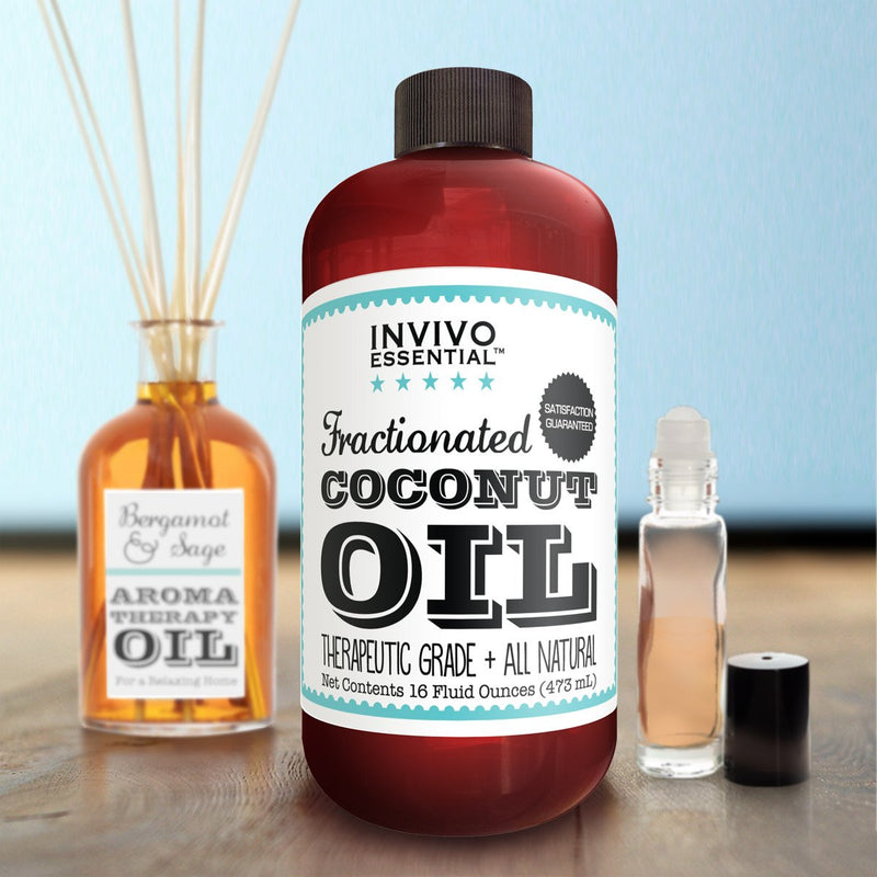 [Australia] - Fractionated Coconut Oil Premium Therapeutic Grade 16 Ounce Liquid Carrier Oil for Aromatherapy Relaxing Massage and Diluting Essential Oils with Pump and eBook 