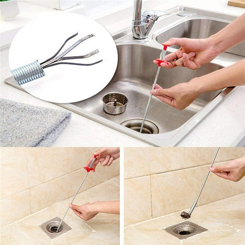 [Australia] - Flexible Grabber Claw Pick Up Reacher Tool With 4 Claws Bendable Hose Pickup Reaching Assist Tool for Litter Pick, Home Sink, Drains, Toilet (30 inch) 30 inch 