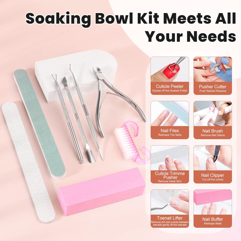 Yokilly Toe Nail Soaking Bowl: Large Size Acetone Proof Toe Soaking Tray | Shoe Design Foot Soaking Bath Tub for Soak Off Dip Powder Gel Polish Remover - DIY enthusiasts Home Use-Clear Clear
