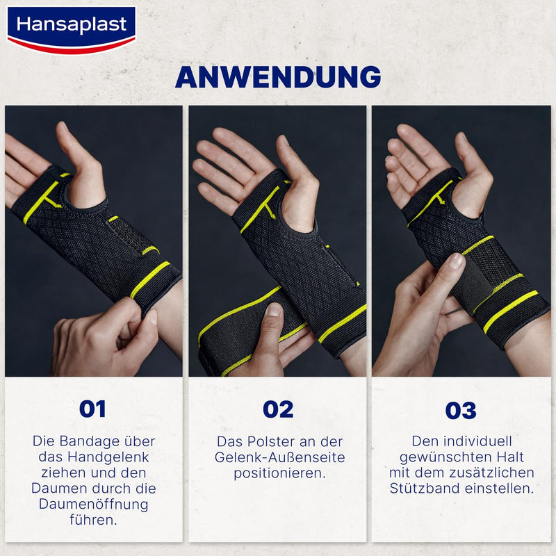 [Australia] - Hansaplast Performance wrist bandage, wrist support stabilizes & relieves the joint, wrist protector for right & left wrist supports active recovery, size L/XL 