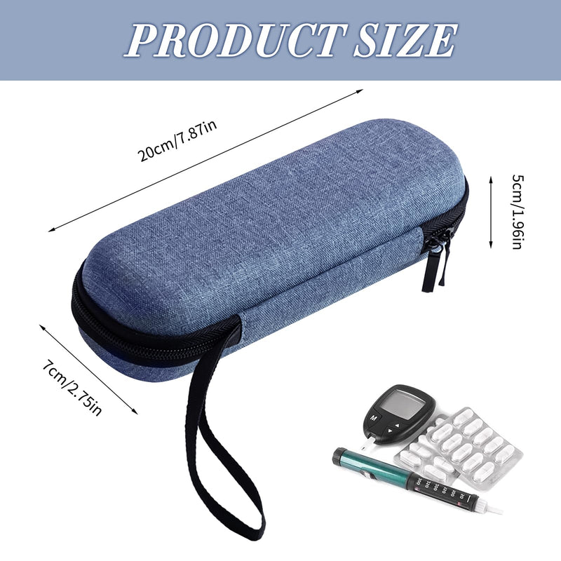 [Australia] - Insulin pen bag for on the go, diabetic bag space for insulin pens and more, diabetes bag ideal for insulin pen, insulin syringes, medication, medical, blue 