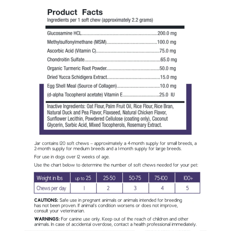 Ketona Daily Mobility Chews for Dogs, Natural Duck Flavor, Healthy Supplements to Lubricate Joints and Promote Healthy Mobility, Natural and Organic Ingredients – 120 Count - PawsPlanet Australia