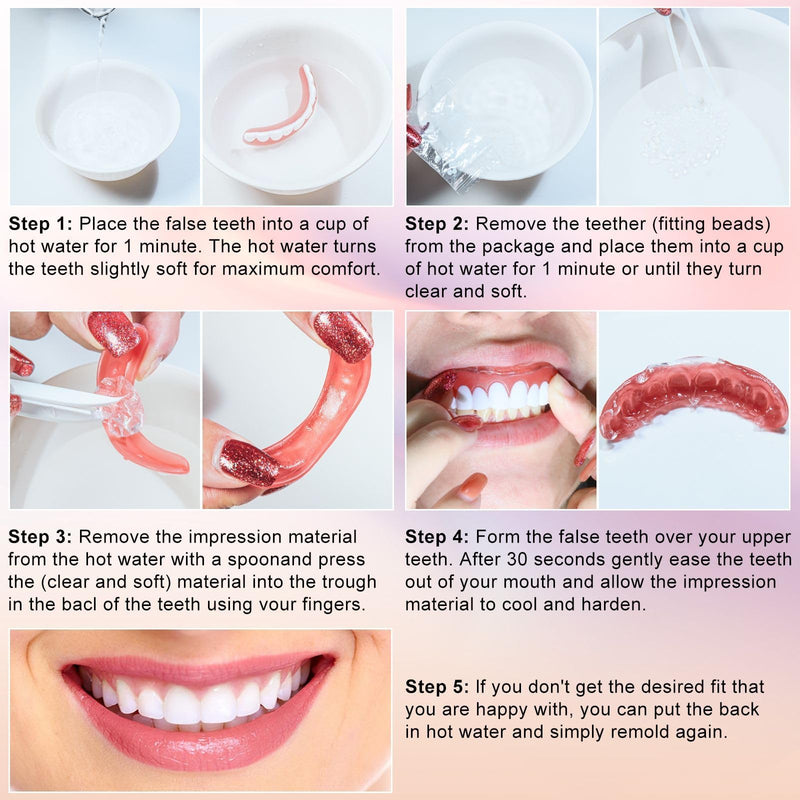 [Australia] - Veneers Teeth for Women and Men,Silicone Reline Denture Set, Renew Your Smile, Rebuild Confidence 