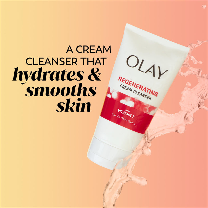 Olay Regenerist Cream Cleanser with Vitamin E, Facial Cleanser/Face Wash, 5 oz (Pack of 3) New 5 Fl Oz (Pack of 3)