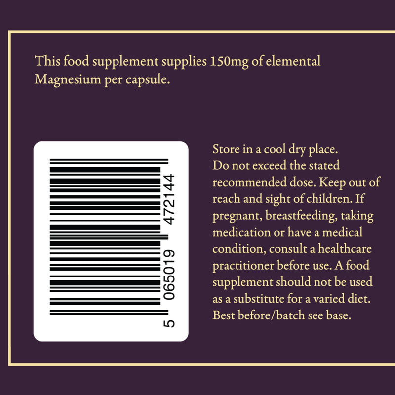 Magnesium Complex | Malate, Bisglycinate & Citrate | High Bioavailability | Additive-Free | 90 Vegan Capsules | UK Manufactured