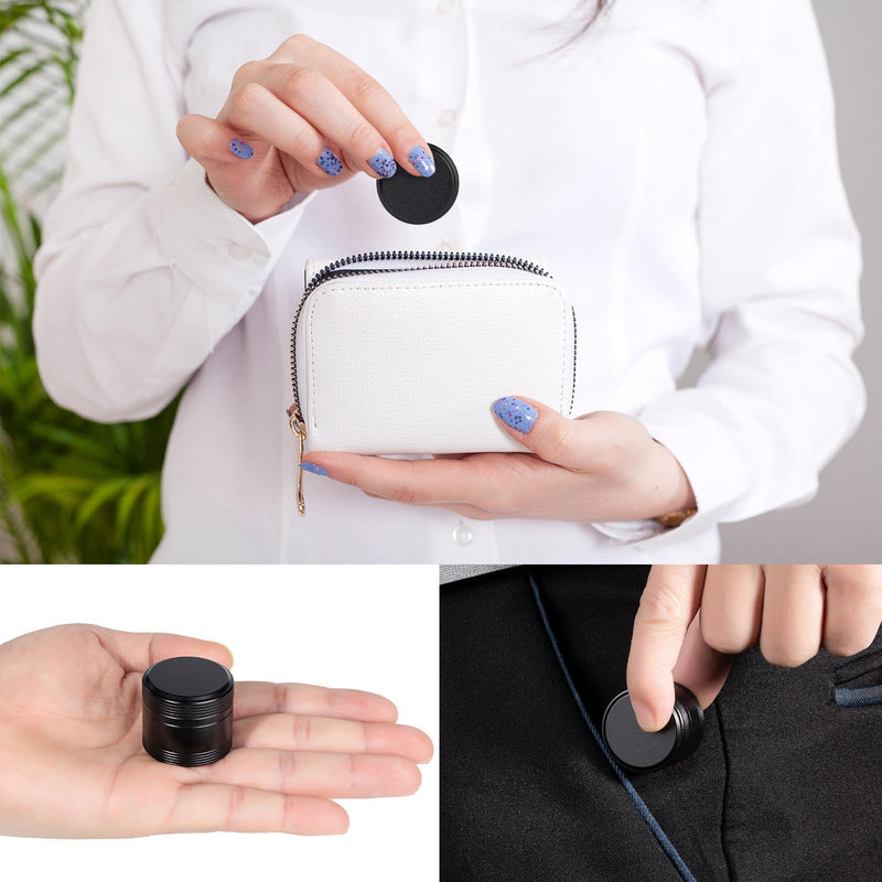 Metal Pill Box Pocket Purse Size Single Aluminum Pill Case for Daily | Waterproof Pill Container Portable Compact Round Medicine Organizer Pill Holder for Medication, Fish Oils Vitamins