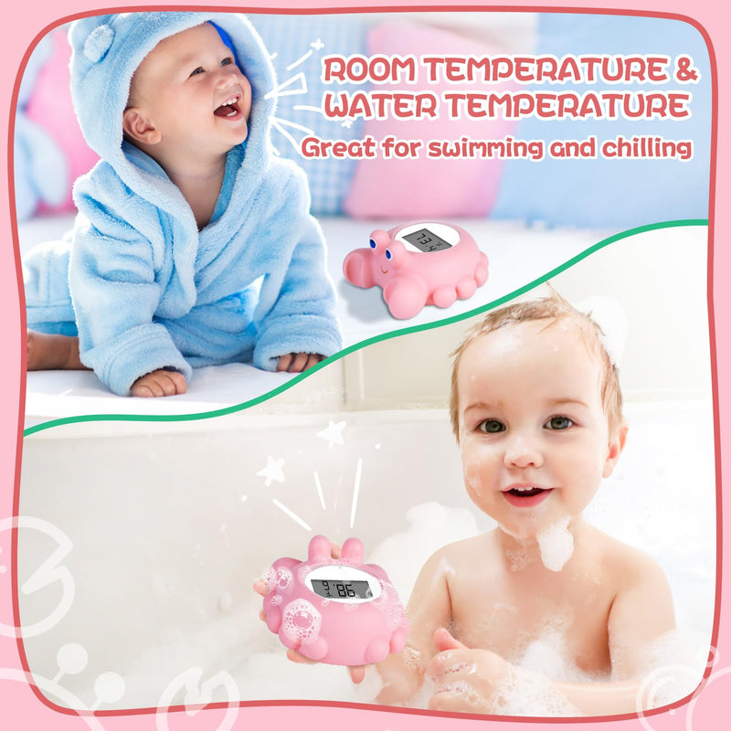 Baby Bath Thermometer Baby Safety, Digital Baby Bath Tub Thermometer with Temperature Alarm, Baby Water Thermometer & Room Thermometer, Baby Bath Thermometer Floating Toy for Infants, Newborn