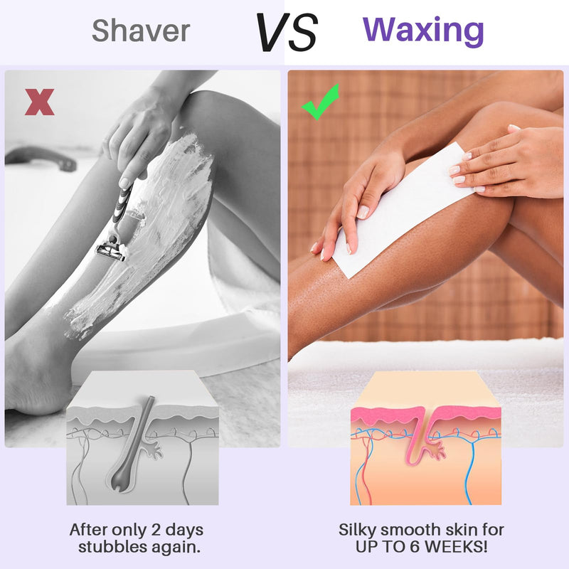 [Australia] - BLITZWAX 120pcs Wooden Waxing Sticks Kit for Hard Wax Hair Removal, Eyebrow Large and Small Applicators for Face, Body, and Lip, with 30 Wax Papers and Oils, Ideal for Women’s At-Home Waxing Orange 