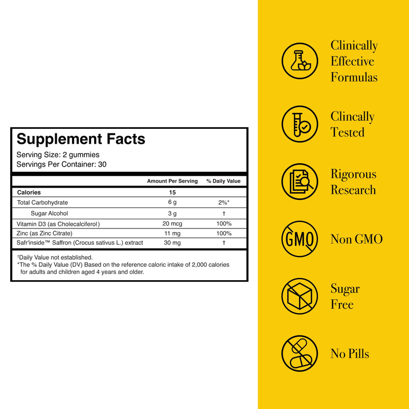 Glotrition Mood Gummy | Improves Mood and Reduces Feelings of Stress | Alleviates PMS Symptoms and Hot Flashes for Menopausal Women | Decreases Fatigue and Irritability | 60 Gummies