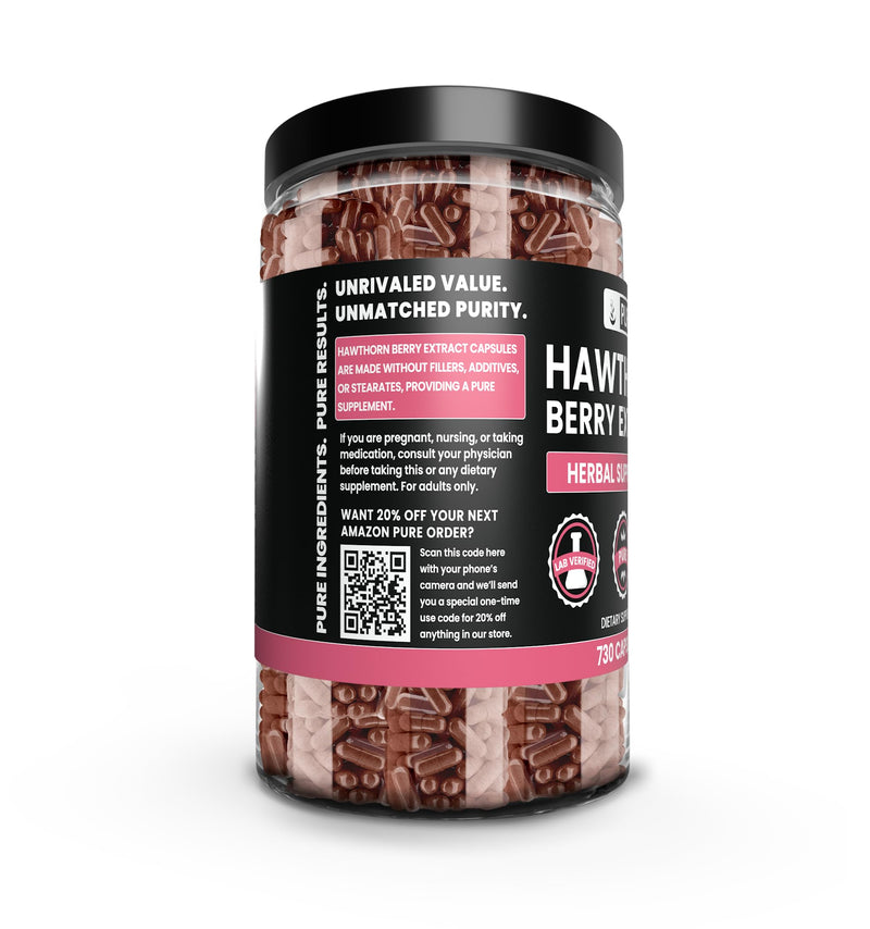 [Australia] - Pure Original Ingredients Hawthorn Berry Extract (730 Capsules) Pure & Natural, No Additives Or Fillers 730 Count (Pack of 1) 