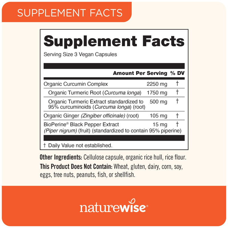 [Australia] - NatureWise Curcumin Turmeric 2250mg | 95% Curcuminoids & BioPerine Black Pepper Extract | Advanced Absorption for Joint Support [2 Month Supply - 180 Count] Unflavored 180 Count (Pack of 1) 