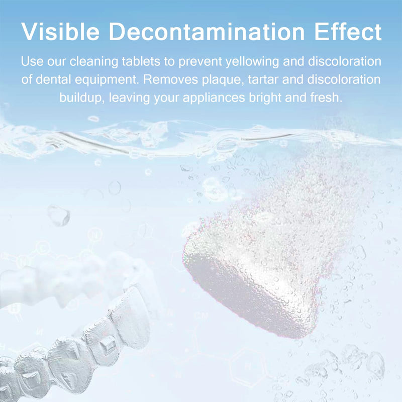 [Australia] - Cleaning tablets for braces - 36 retainer cleaning tablets, remove stains from braces and discoloration, suitable for Invisalign and mouth guards 