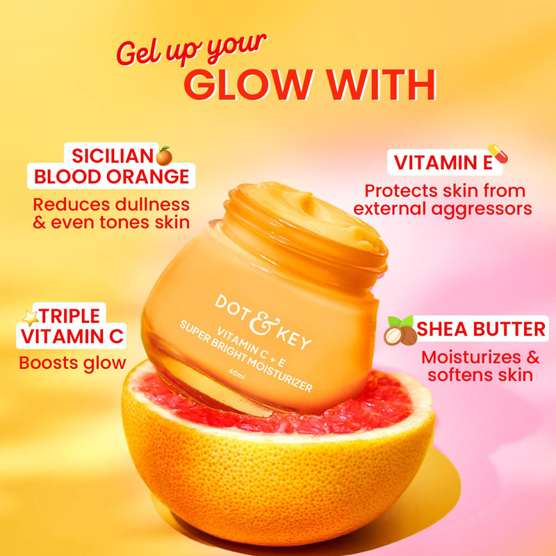 Dot & Key Vitamin C & E Sorbet Face Moisturizer | Lightweight Oil-Free Daily Cream | For All Skin Types | 2.02 fl oz (60 ml)