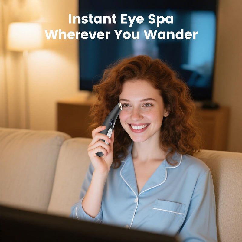 Eye Lift Wand, 3 Modes Eye Massager Wand, Eye Massager for Dry Eyes, Dark Circles and Puffiness, Eye Lifting Device for Fine Lines, White