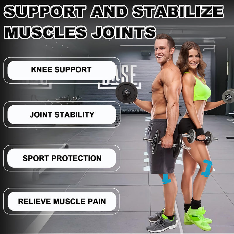 Kinesiology Tape for Knees, 16 Count,Original Cotton Breathable, Latex Free Elastic Kinesiology Athletic Tape for Knee Support and Muscle Pain Relief-(16PCS-Pink) 16pcs-pink