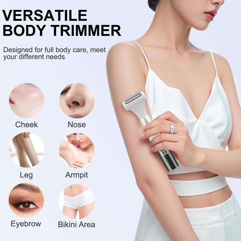 [Australia] - 5 in 1 Bikini Trimmer for Women - Electric Razors for Women, Cordless Rechargeable Electric Shaver, IPX7 Waterproof Wet Dry Lady Body Hair Remover for Face Nose Eyebrow Arm Leg Pubic Armpit Bikini 