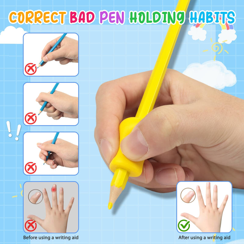 [Australia] - Tumurup Pack of 13 pen holder children's aid, writing aid for pen children, writing aid, pen position, grip aid, pen, children's pen aid, ergonomic pens, children's right-handed or left-handed pens 