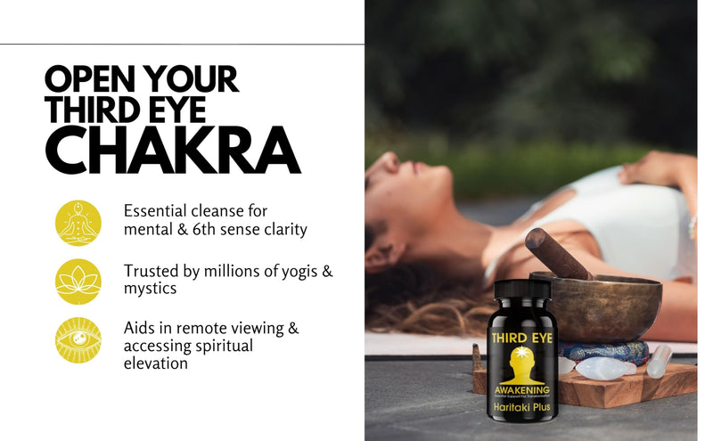 [Australia] - Third Eye Awakening - Organic Haritaki Capsules- Kailash Herbals-100 capsules- 650 mg each-Terminalia chebula- Vegan 