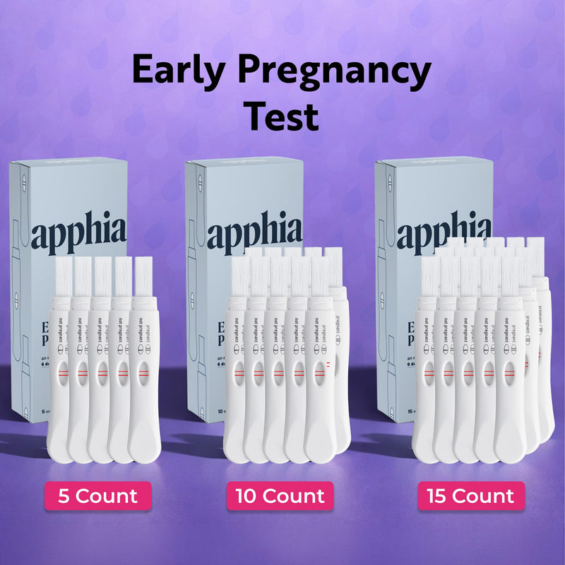Apphia Health Early Detection Pregnancy Test Kit Midstream hCG Tests, Detects Pregnancy Up to 6 Days Before Missed Period, Easy to Read Results, Female Urinal Compatible, Made in USA (10) 10