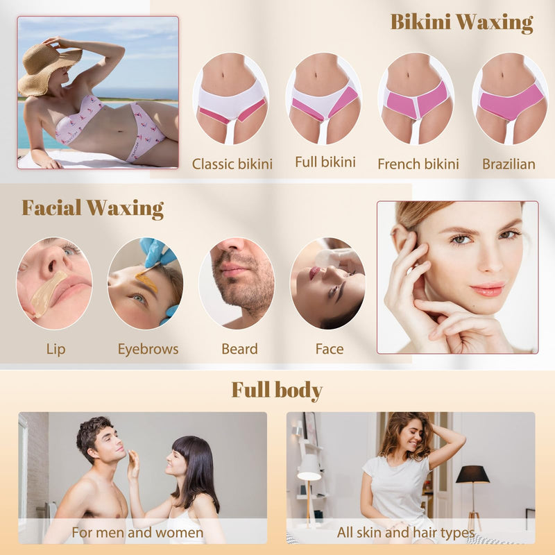 [Australia] - Wax Beads 3 Packs (300g/Each),Hard Wax Beads with 3 Go-To Scents - Wax Beads for Hair Removal and Sensitive Skin,Waxing Beans for Brazilian Bikini,Face,Body,Legs,Armpit Rose/Chamomile/Coconut 32 Ounce (Pack of 1) 