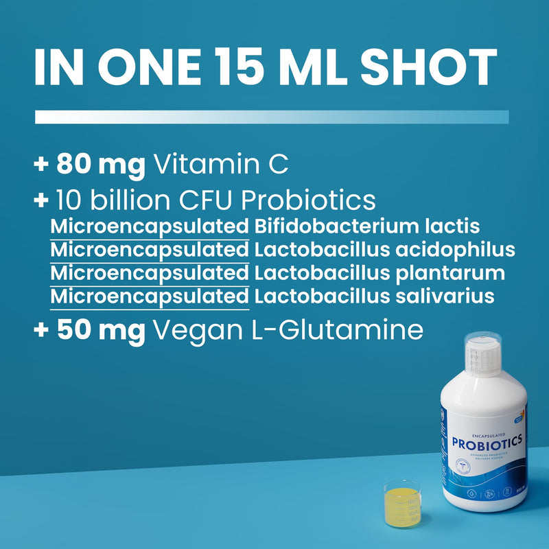 Swedish Nutra - Probiotics - Pack of 500 ml, 33 Day Supply of Probiotic Supplements I 100% Natural Lemon Flavour | Vegan and Gluten-Free