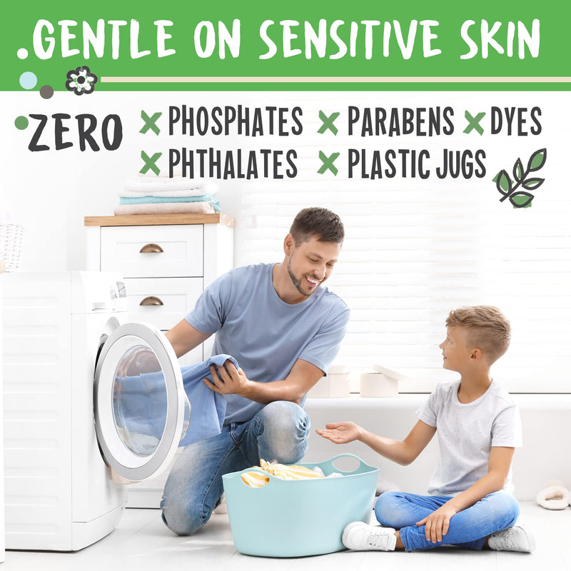 [Australia] - Eco Laundry Detergent Sheets - 80 Loads Laundry Sheets Detergent - 40 No Plastic Jug Washer Sheets - No Mess & Space-Saving Travel Laundry Detergent 1. Fresh Scent 80 Count (Pack of 1) 