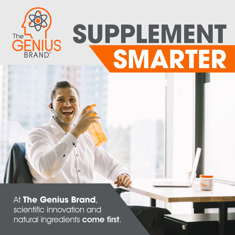 [Australia] - Genius Caffeine Pills 100mg, Extended-Release Microencapsulated Caffeine Pills - All-Natural Non-Crash Sustained Energy, Focus & Concentration Supplement - Nootropic Brain Booster - 100 Capsules 